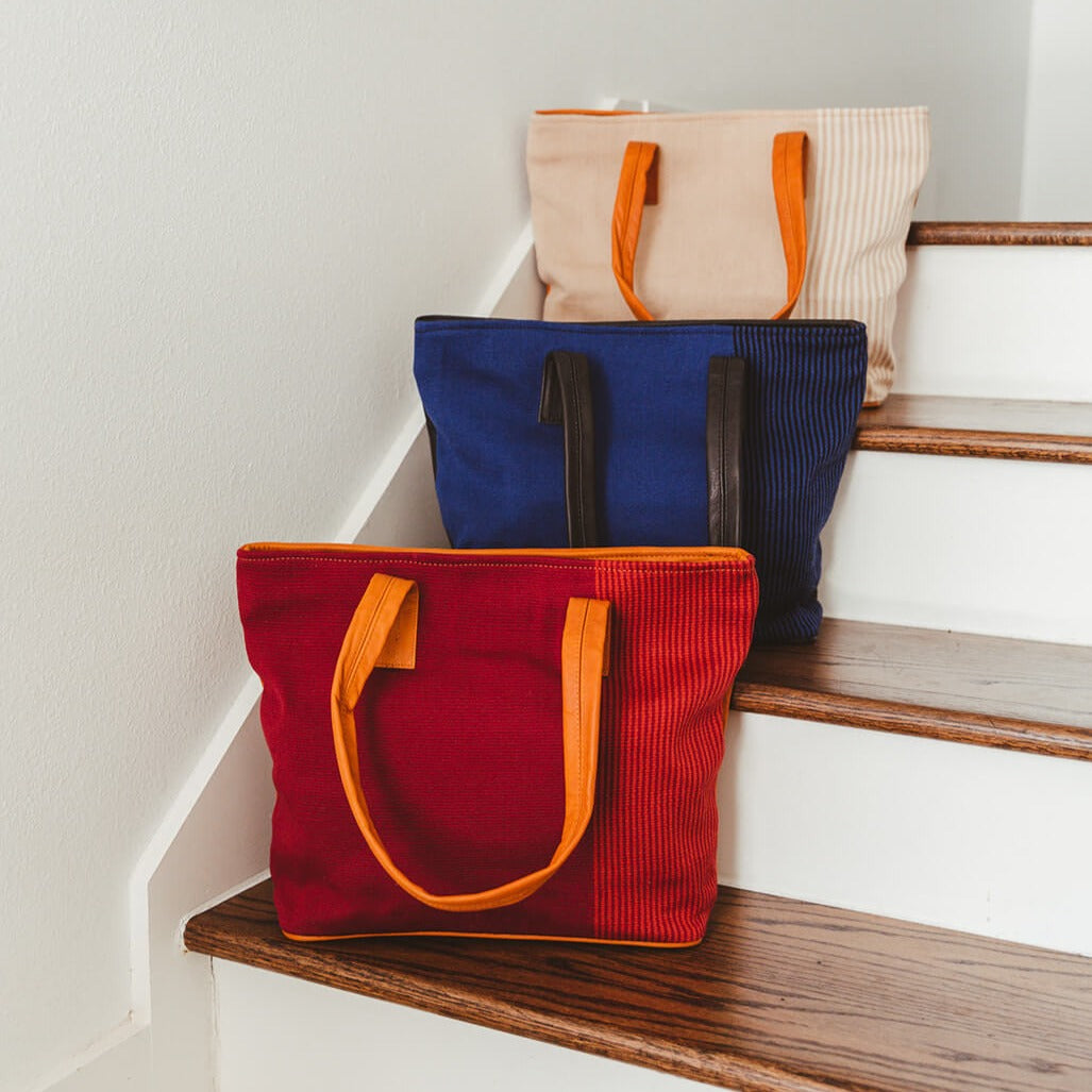 Woven best sale canvas bag